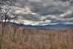 Roaring Fork Road Storm Brewing Smoky Mountains National Park