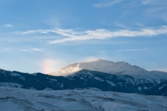 Snow Blowing Off of Mountain Tops Yellowstone