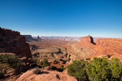 Canyonlands National Park Island on the Sky False Kiva Trail looking into Holeman Spring Basin 2