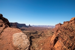 Canyonlands National Park Island on the Sky False Kiva Trail looking into Holeman Spring Basin