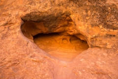 Capitol Reef National Park Gorge Trail One of Many Holes in the Walls For Scale - 4 or 5 People Could Fit Inside This One