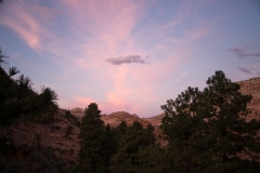 Zion National Park Driving in from East at Sunrise