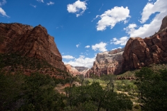 Zion National Park Emerald Pool Trail Looking Down Into the Zion Canyon