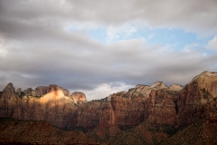 Zion National Park WatchmanTrail Views From The Top Sun Coming Through Clouds